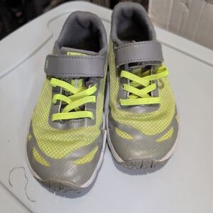 Kids Gray and Green Shoes